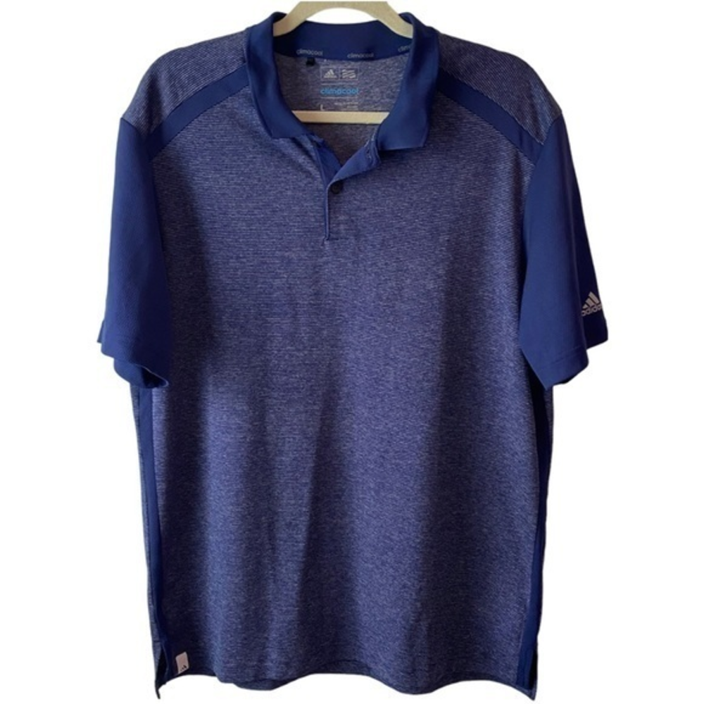 Adidas Climacool Blue Polo Shortsleeved Shirt      ‎ Sz L